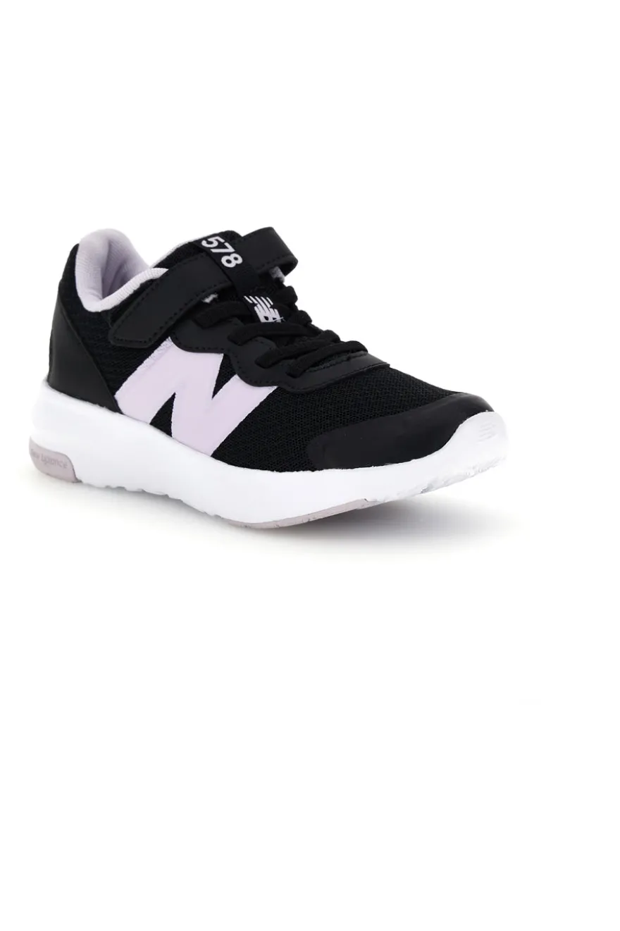 Scarpe da ginnastica nere con inserti lilla e soletta estraibile New balance 578