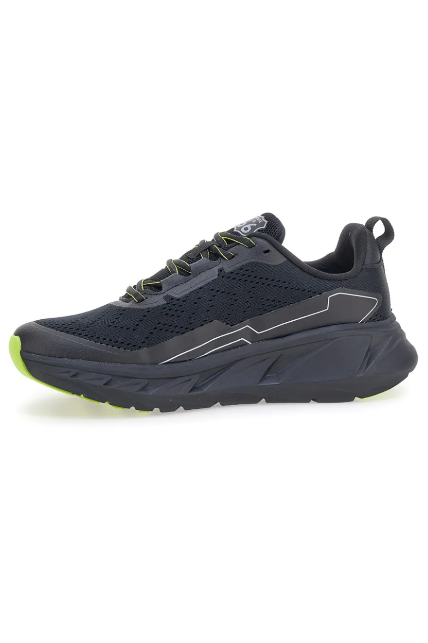 Scarpe da ginnastica nere con dettagli lime Route 66 RO51038D