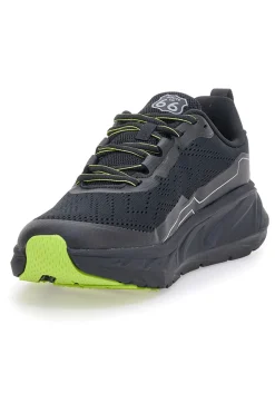 Scarpe da ginnastica nere con dettagli lime Route 66 RO51038D