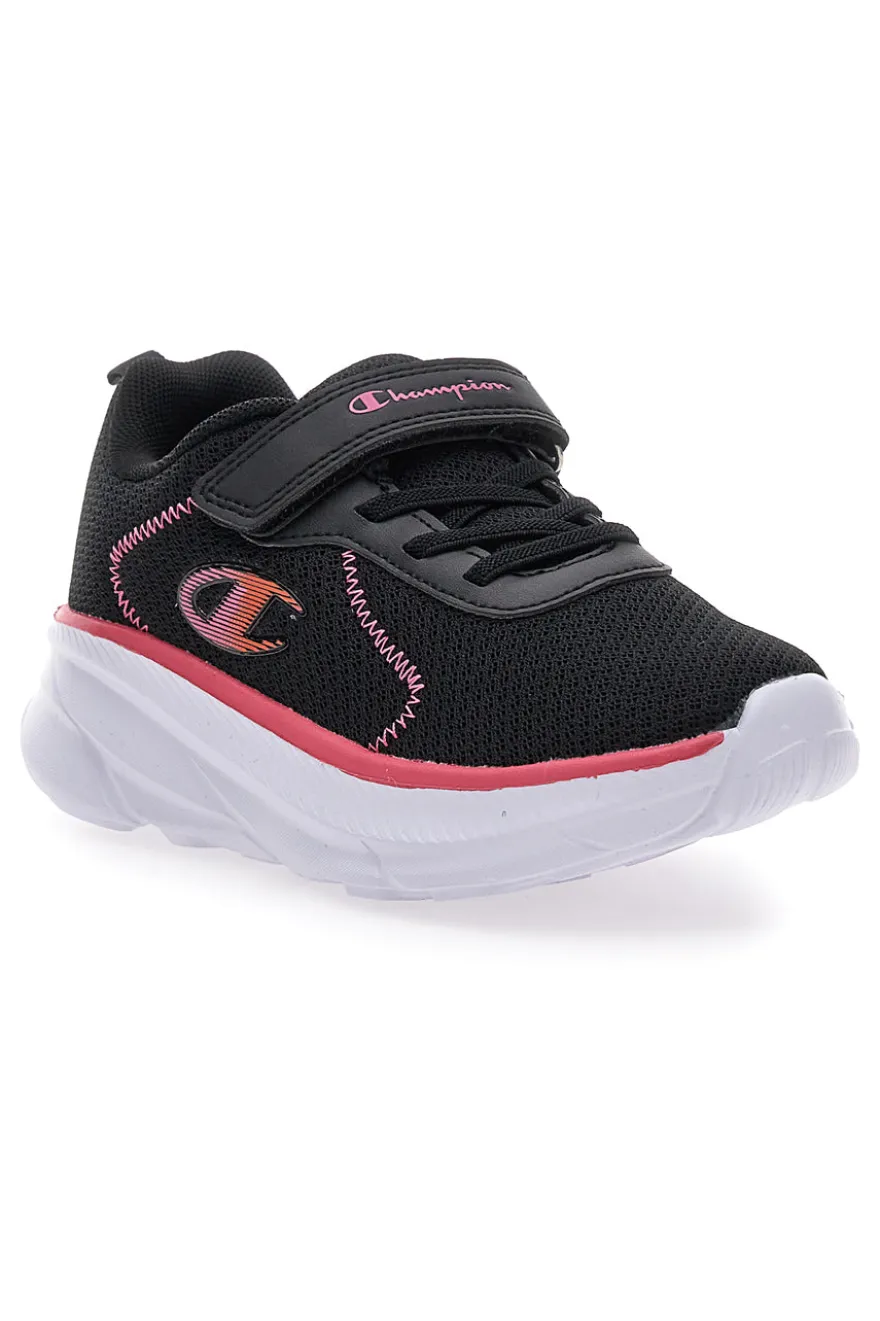 Scarpe da ginnastica nere in mesh con strappo Champion HRO J G PS Low Cut