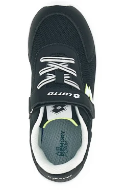 Scarpe da ginnastica nere con chiusura a strappo e memory foam Lotto RUN 90 AMF CL S
