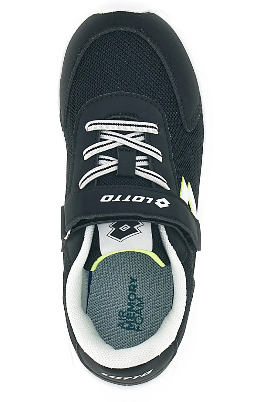 Scarpe da ginnastica nere con chiusura a strappo e memory foam Lotto RUN 90 AMF CL S