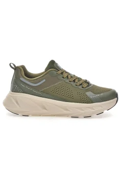 Scarpe da ginnastica verde militare con suola beige Route 66 RO51811D