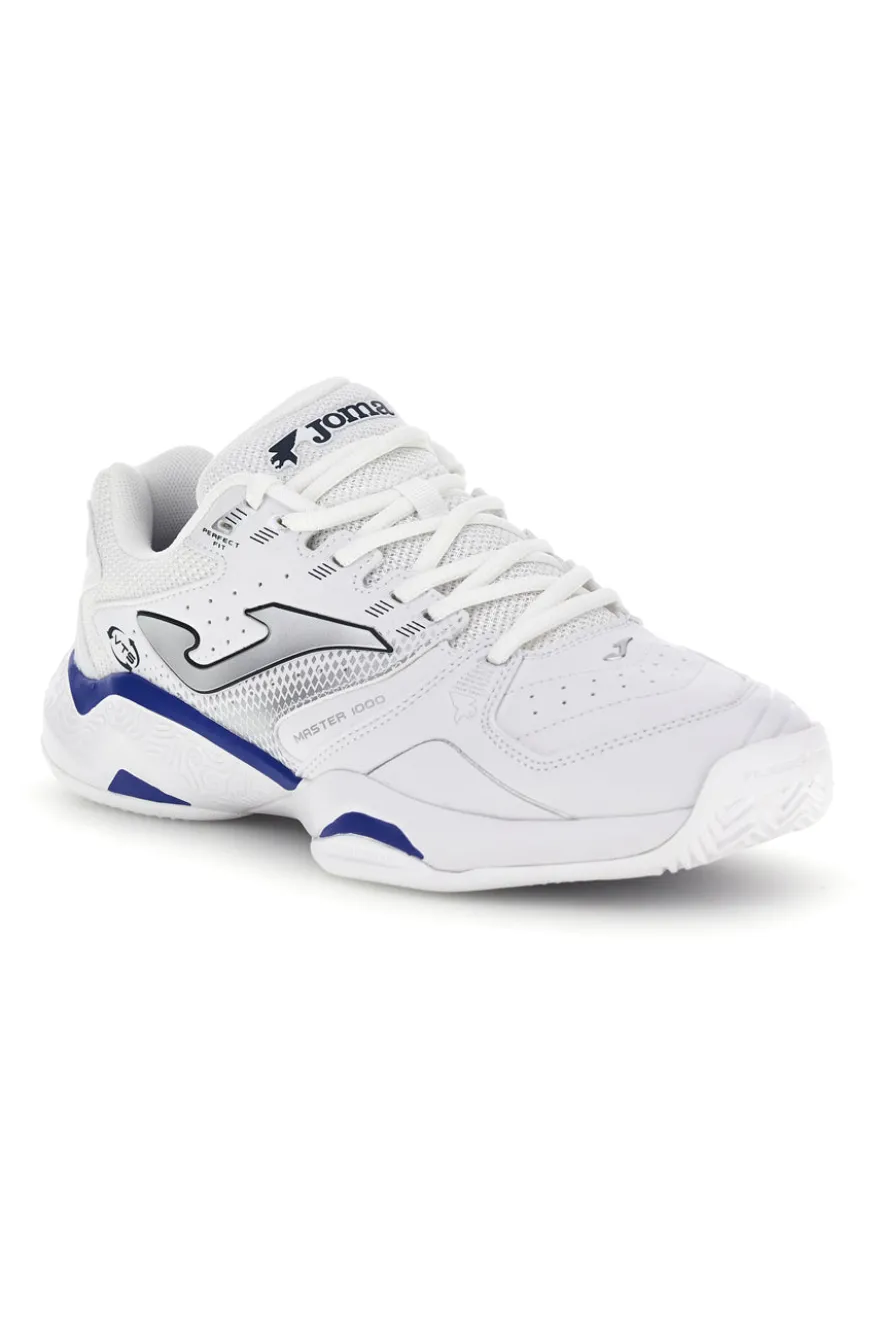 Scarpe da paddle tennis bianco con inserti blu traspiranti Joma Master 1000 2642