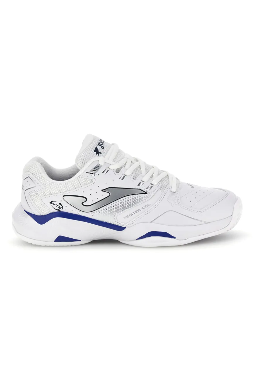 Scarpe da paddle tennis bianco con inserti blu traspiranti Joma Master 1000 2642