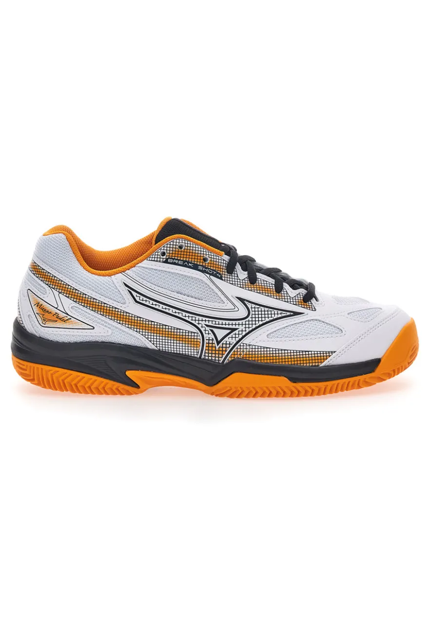 Scarpe Da Padel Bianche e Arancioni Mizuno Breakshot 4 Padel