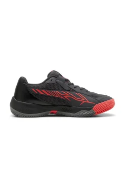 Scarpe da padel nere con dettagli rossi Puma Nova Court