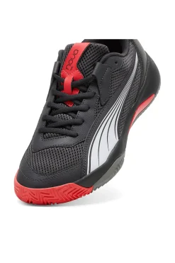 Scarpe da padel nere con dettagli rossi Puma Nova Court