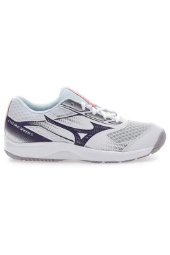Scarpe da Pallavolo Bianche con Dettagli Viola Mizuno Cyclone Speed 4
