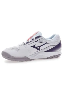 Scarpe da Pallavolo Bianche con Dettagli Viola Mizuno Cyclone Speed 4