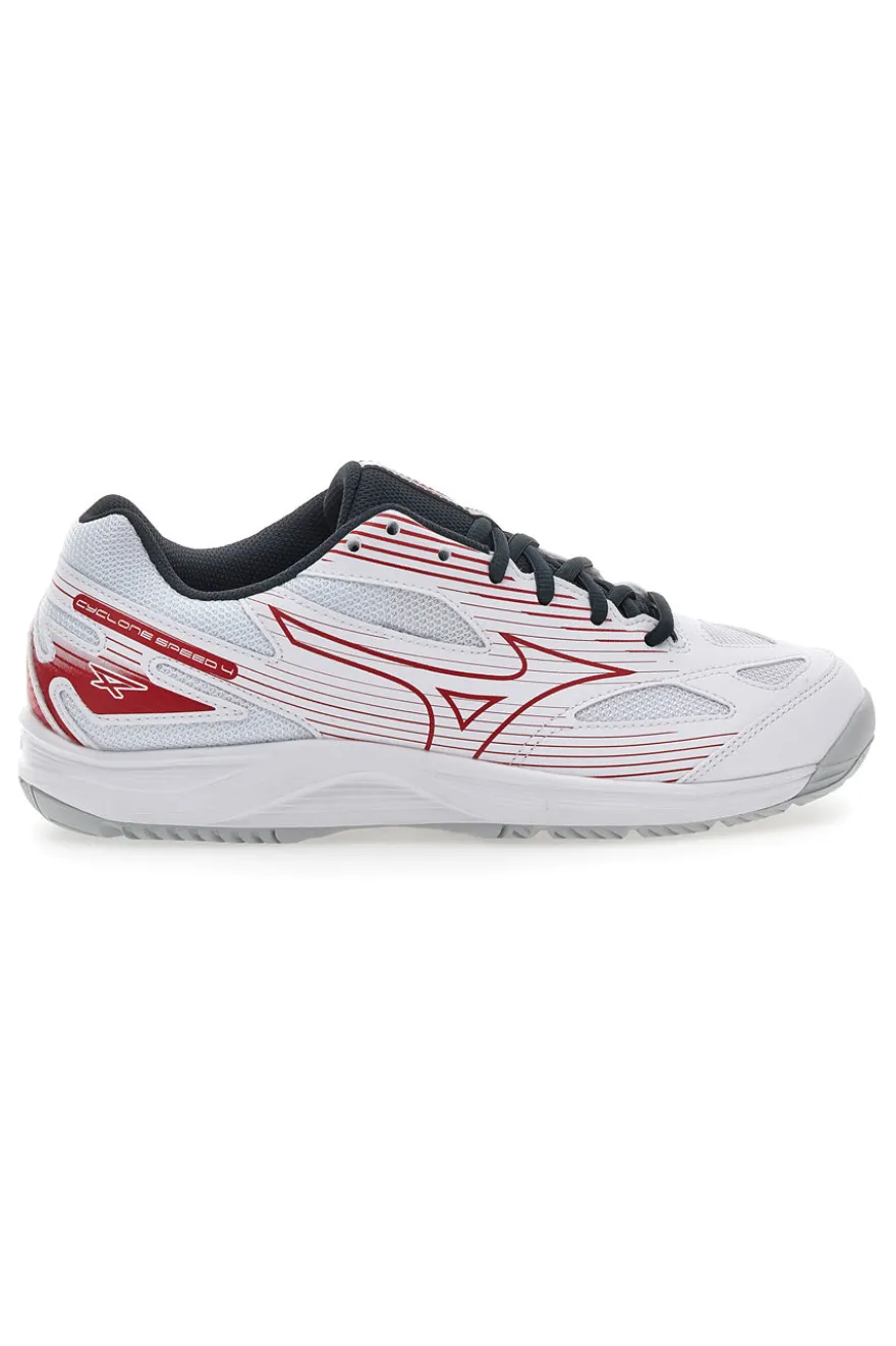 Scarpe da Pallavolo Bianche e Rosse Mizuno Cyclone Speed 4