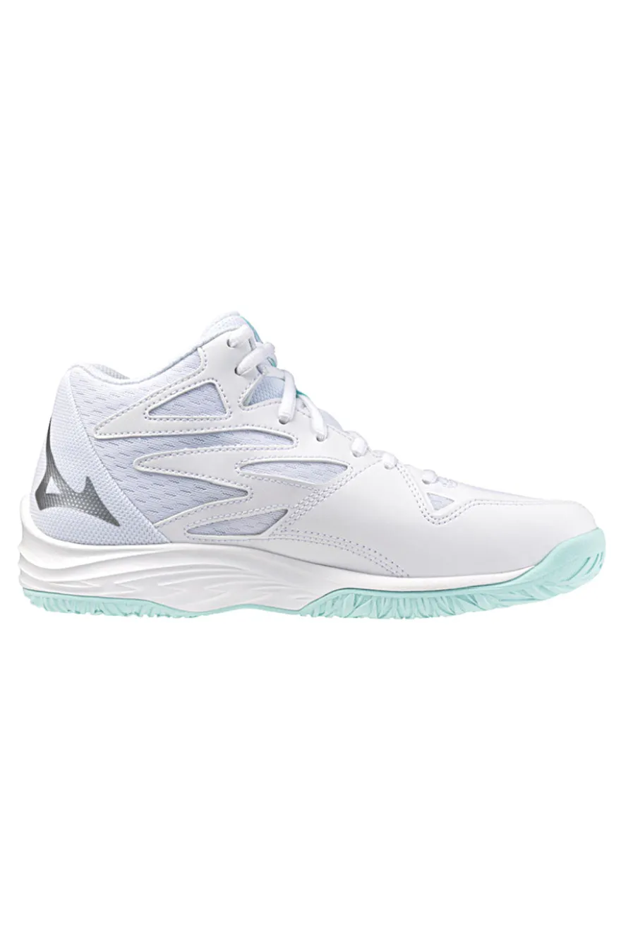 Scarpe da pallavolo bianche mid-cut ammortizzate Mizuno Thunder Blade Z MID