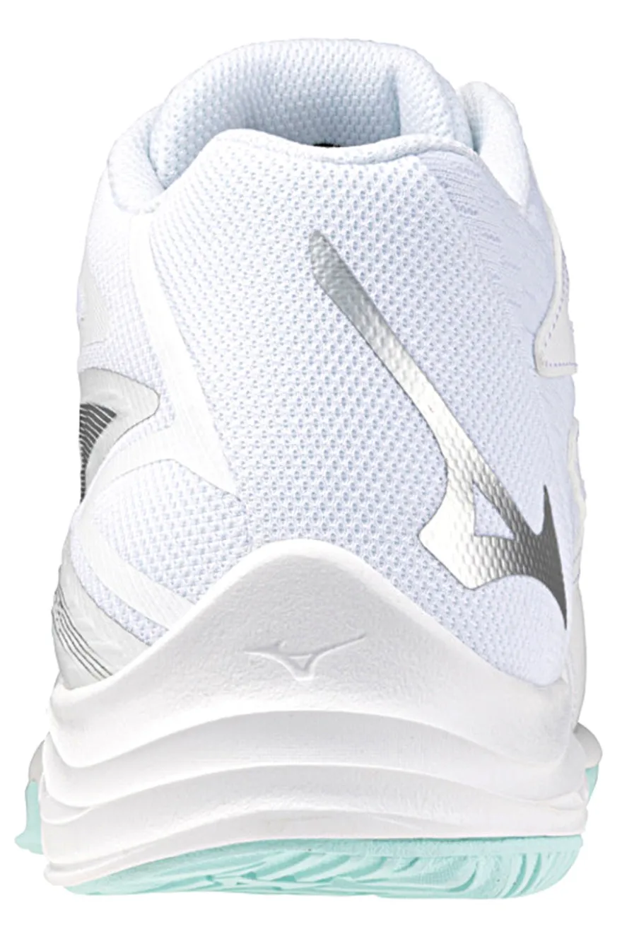Scarpe da pallavolo bianche mid-cut ammortizzate Mizuno Thunder Blade Z MID