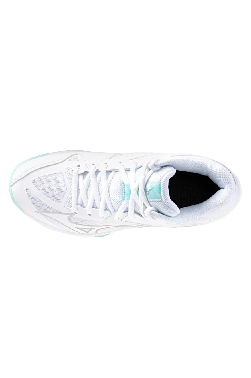 Scarpe da pallavolo bianche mid-cut ammortizzate Mizuno Thunder Blade Z MID