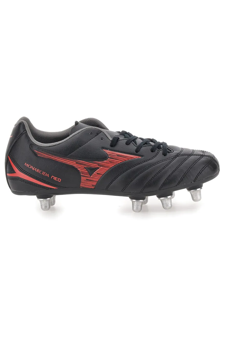 Scarpe da rugby nere con tacchetti Zeroglide Mizuno Monarcida Neo III Rugby