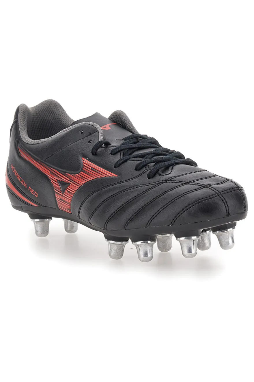 Scarpe da rugby nere con tacchetti Zeroglide Mizuno Monarcida Neo III Rugby