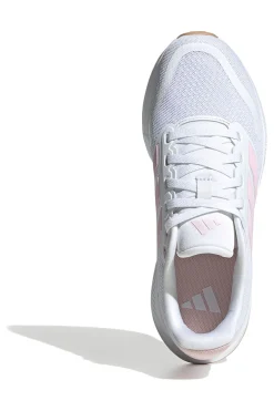 Scarpe da running bianche con dettagli rosa e suola Cloudfoam Adidas Runfalcon 5 J