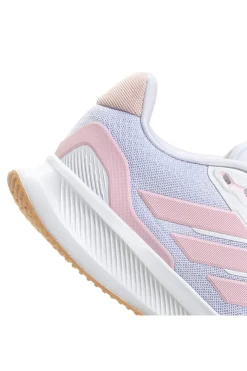 Scarpe da running bianche con dettagli rosa e suola Cloudfoam Adidas Runfalcon 5 J