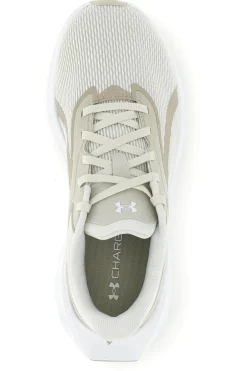 Scarpe da running bianco e beige con mesh traspirante UA Charged+ Ascend