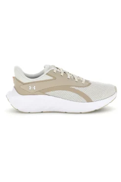 Scarpe da running bianco e beige con mesh traspirante UA Charged+ Ascend