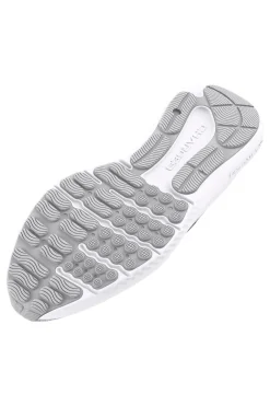 Scarpe da running bianco e grigio chiaro con mesh traspirante e Charged Cushioning Under armour Charged Surge 4