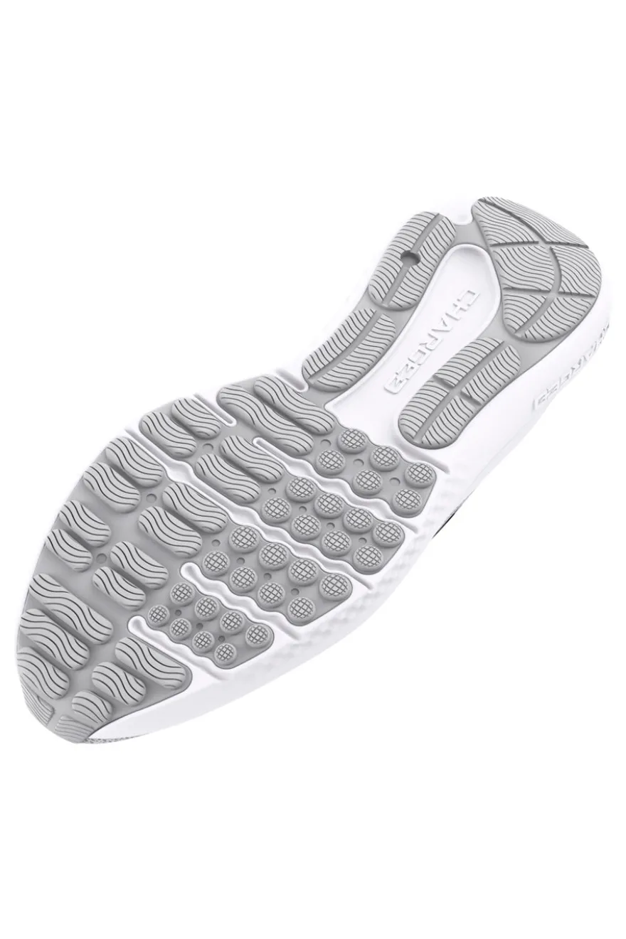 Scarpe da running bianco e grigio chiaro con mesh traspirante e Charged Cushioning Under armour Charged Surge 4