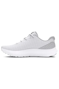 Scarpe da running bianco e grigio chiaro con mesh traspirante e Charged Cushioning Under armour Charged Surge 4