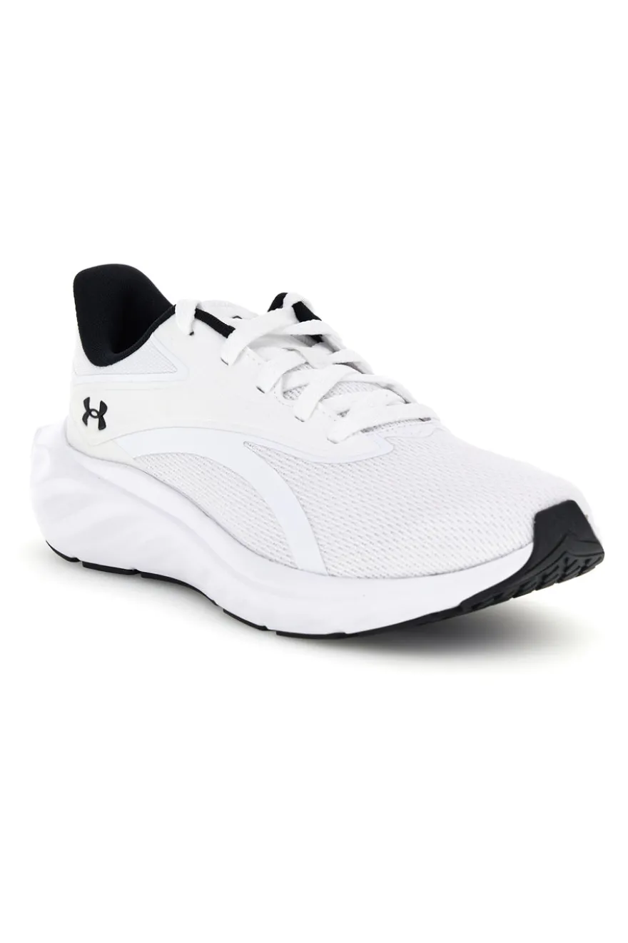 Scarpe da running bianco e nero con mesh traspirante e Charged+ Cushioning Under armour Ascend