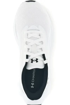 Scarpe da running bianco e nero con mesh traspirante e Charged+ Cushioning Under armour Ascend