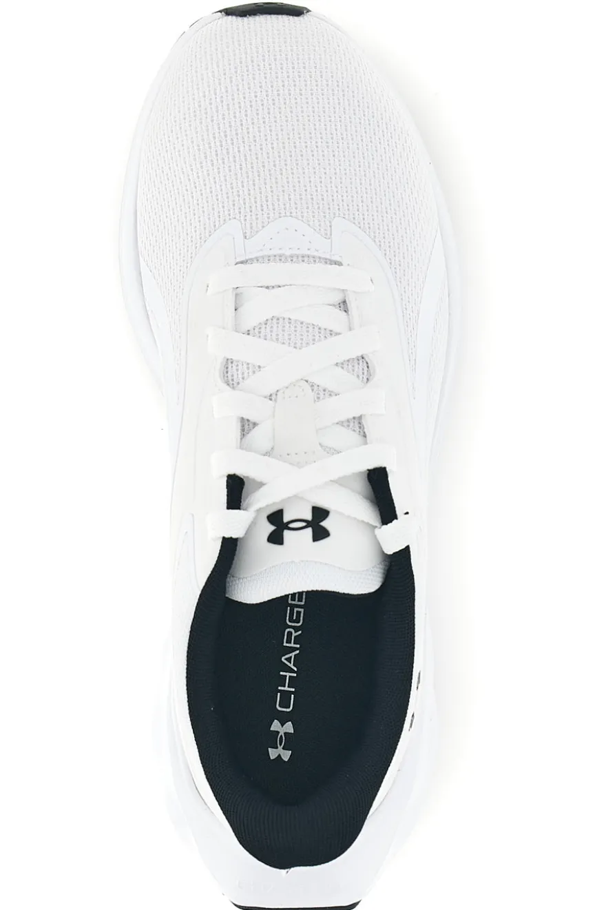 Scarpe da running bianco e nero con mesh traspirante e Charged+ Cushioning Under armour Ascend