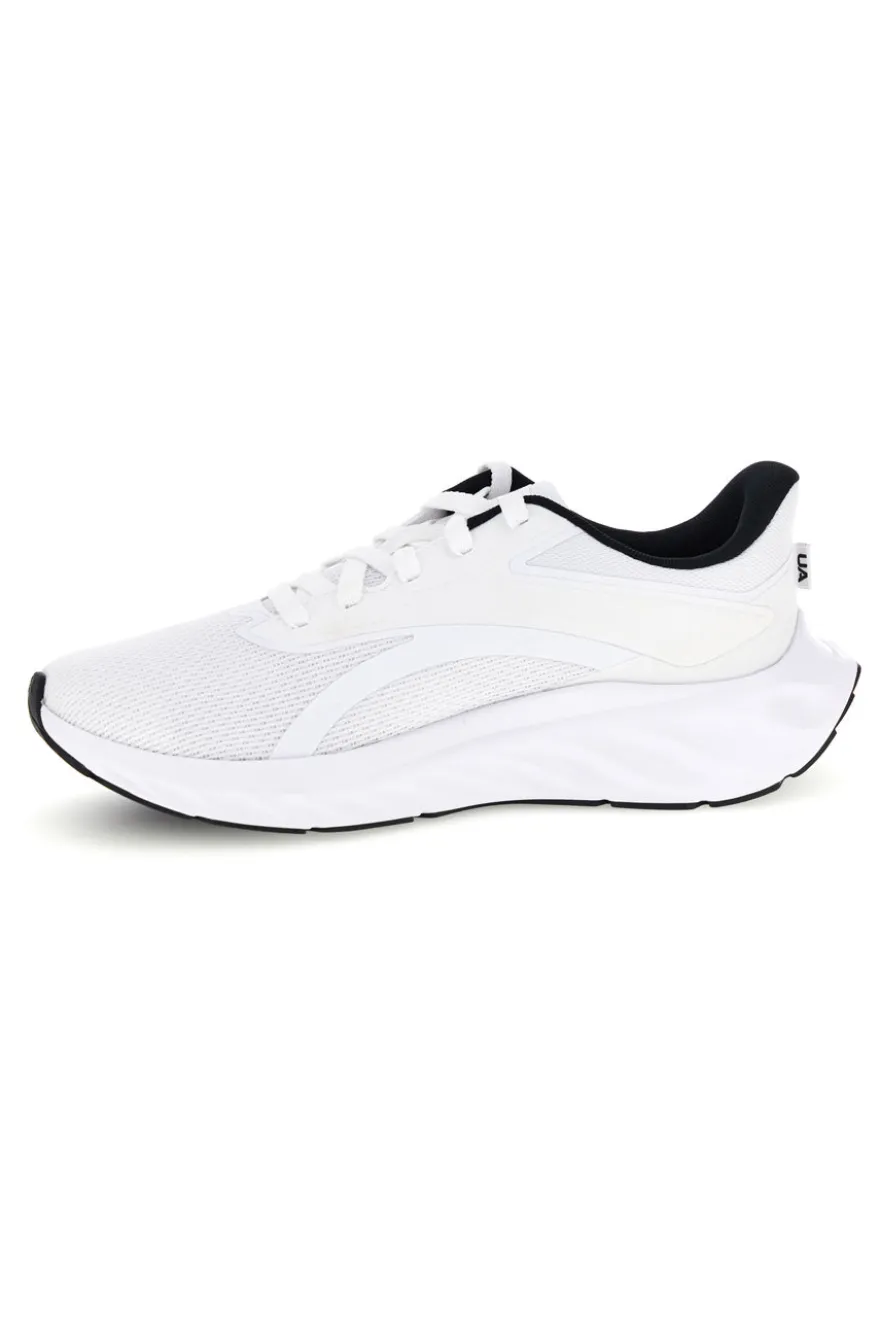 Scarpe da running bianco e nero con mesh traspirante e Charged+ Cushioning Under armour Ascend