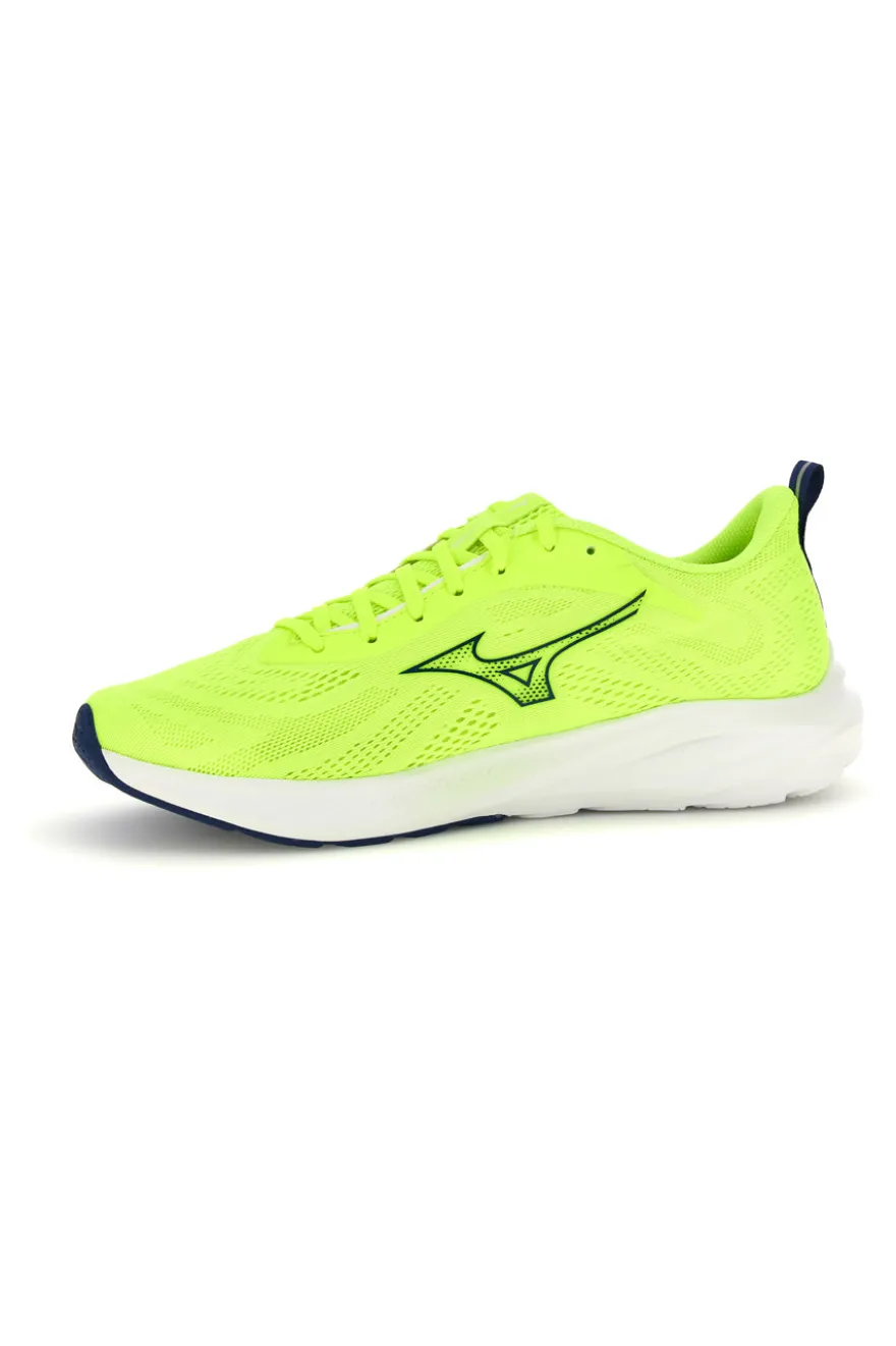 Scarpe da running giallo fluo in mesh traspirante Mizuno Enerzy Runnerz 2