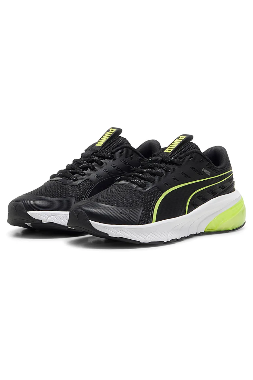 Scarpe da running nere bianche e verde lime Puma Cell Glare Jr
