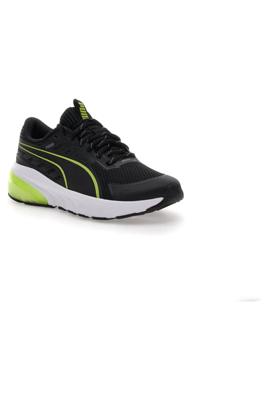 Scarpe da running nere bianche e verde lime Puma Cell Glare Jr