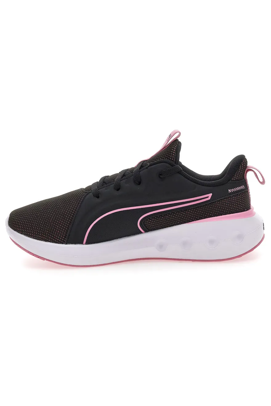 Scarpe da running nere con dettagli rosa e suola ammortizzata Puma Softride Carson