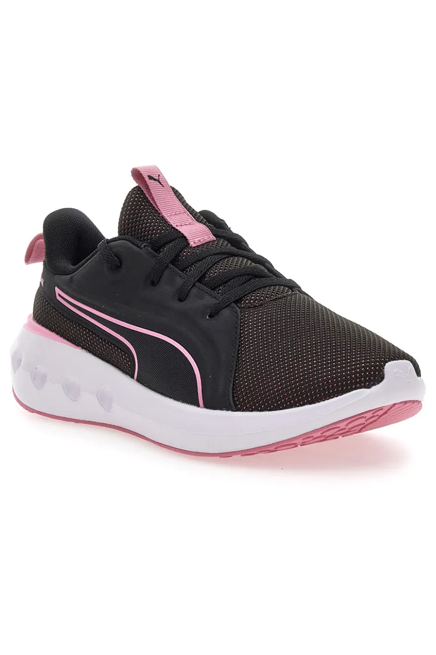 Scarpe da running nere con dettagli rosa e suola ammortizzata Puma Softride Carson