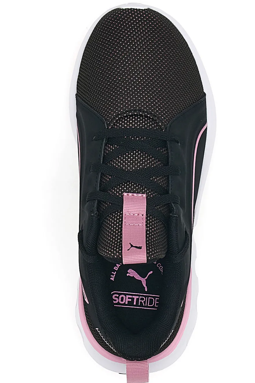 Scarpe da running nere con dettagli rosa e suola ammortizzata Puma Softride Carson