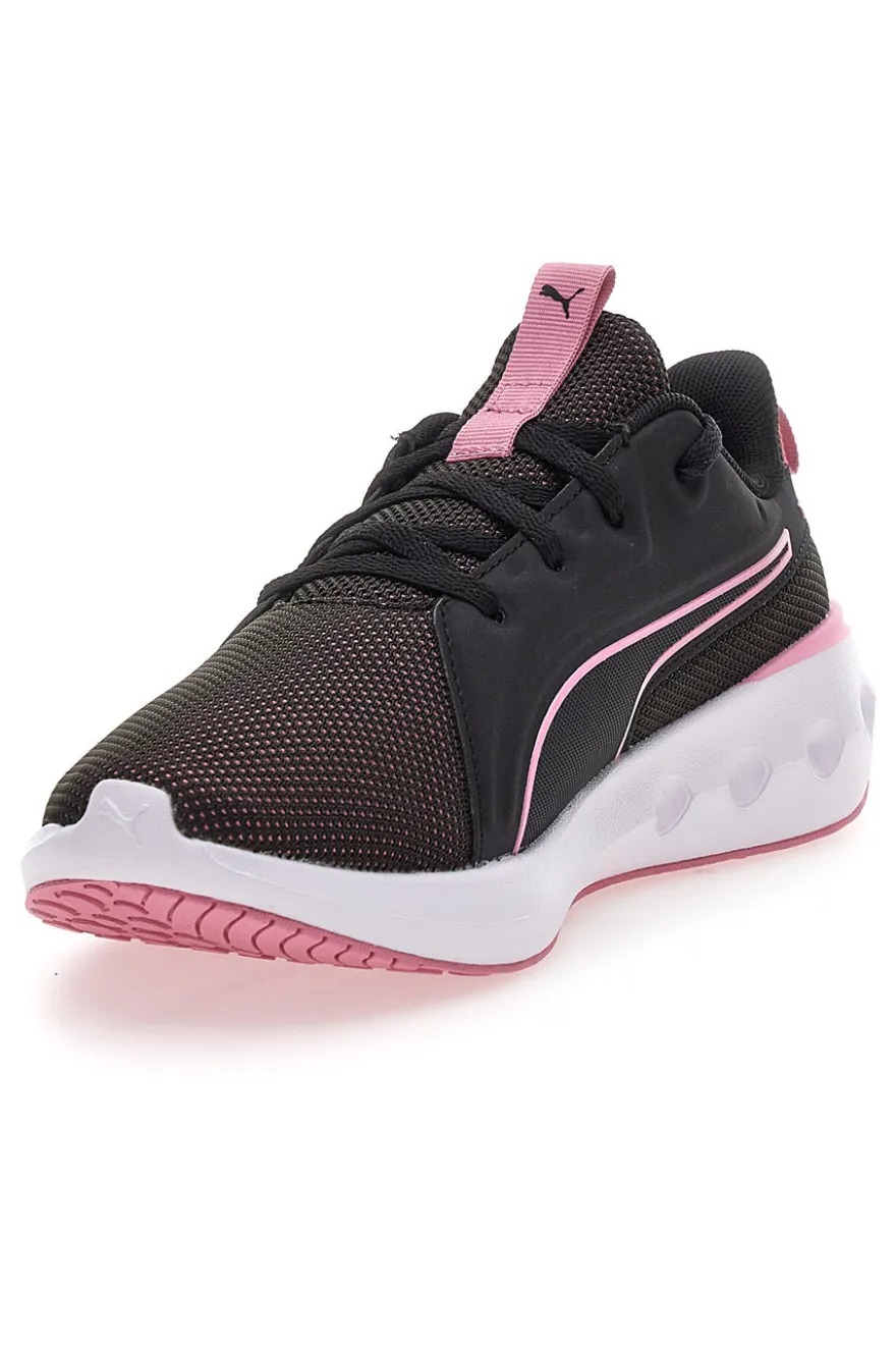Scarpe da running nere con dettagli rosa e suola ammortizzata Puma Softride Carson