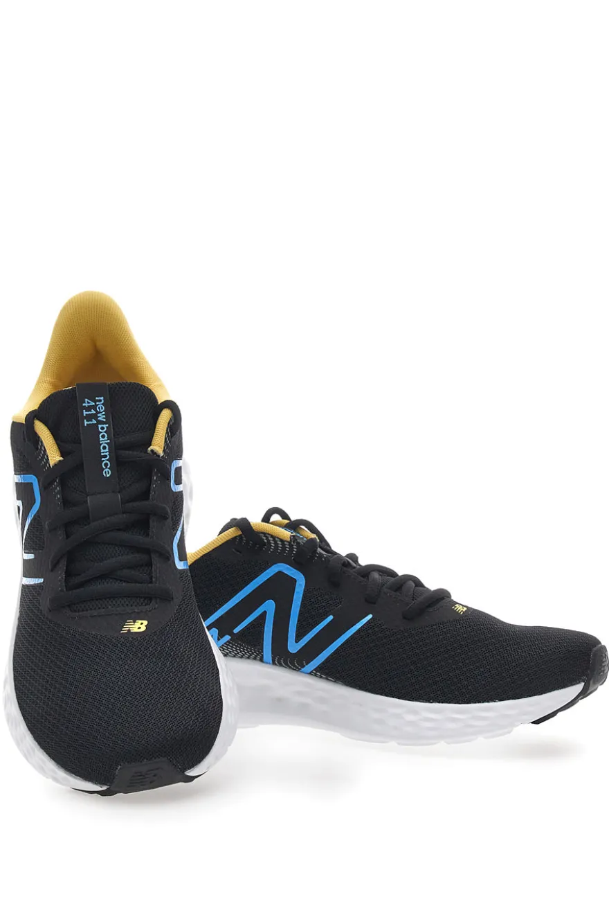 Scarpe da Running Nere e Gialle con Tomaia in Mesh NEW BALANCE 411