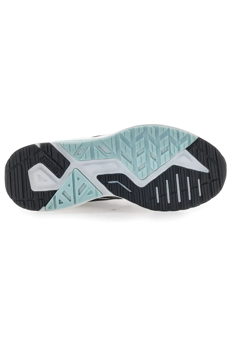Scarpe da running nere in mesh con suola azzurra Joma Vitality Lady 2501