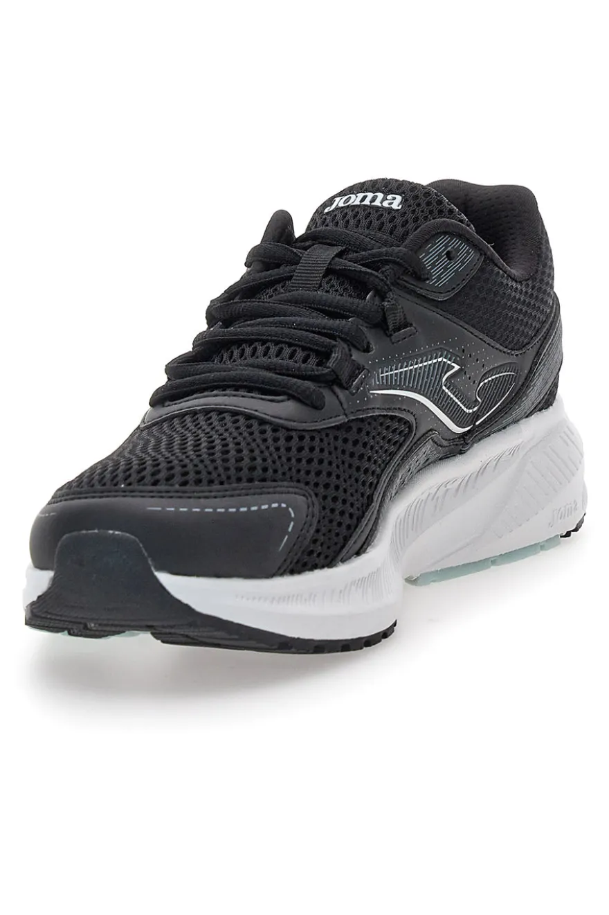 Scarpe da running nere in mesh con suola azzurra Joma Vitality Lady 2501