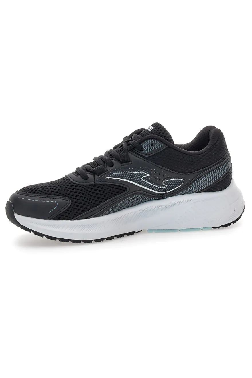 Scarpe da running nere in mesh con suola azzurra Joma Vitality Lady 2501