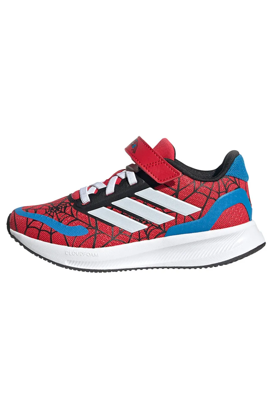 Scarpe da running rosse con grafica Spider-Man e chiusura a strappo Adidas Runfalcon Spiderman EL C
