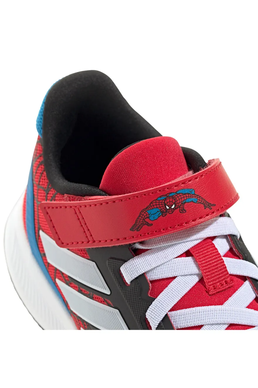 Scarpe da running rosse con grafica Spider-Man e chiusura a strappo Adidas Runfalcon Spiderman EL C
