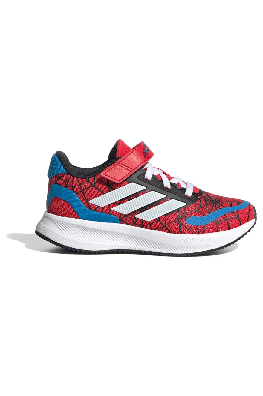 Scarpe da running rosse con grafica Spider-Man e chiusura a strappo Adidas Runfalcon Spiderman EL C