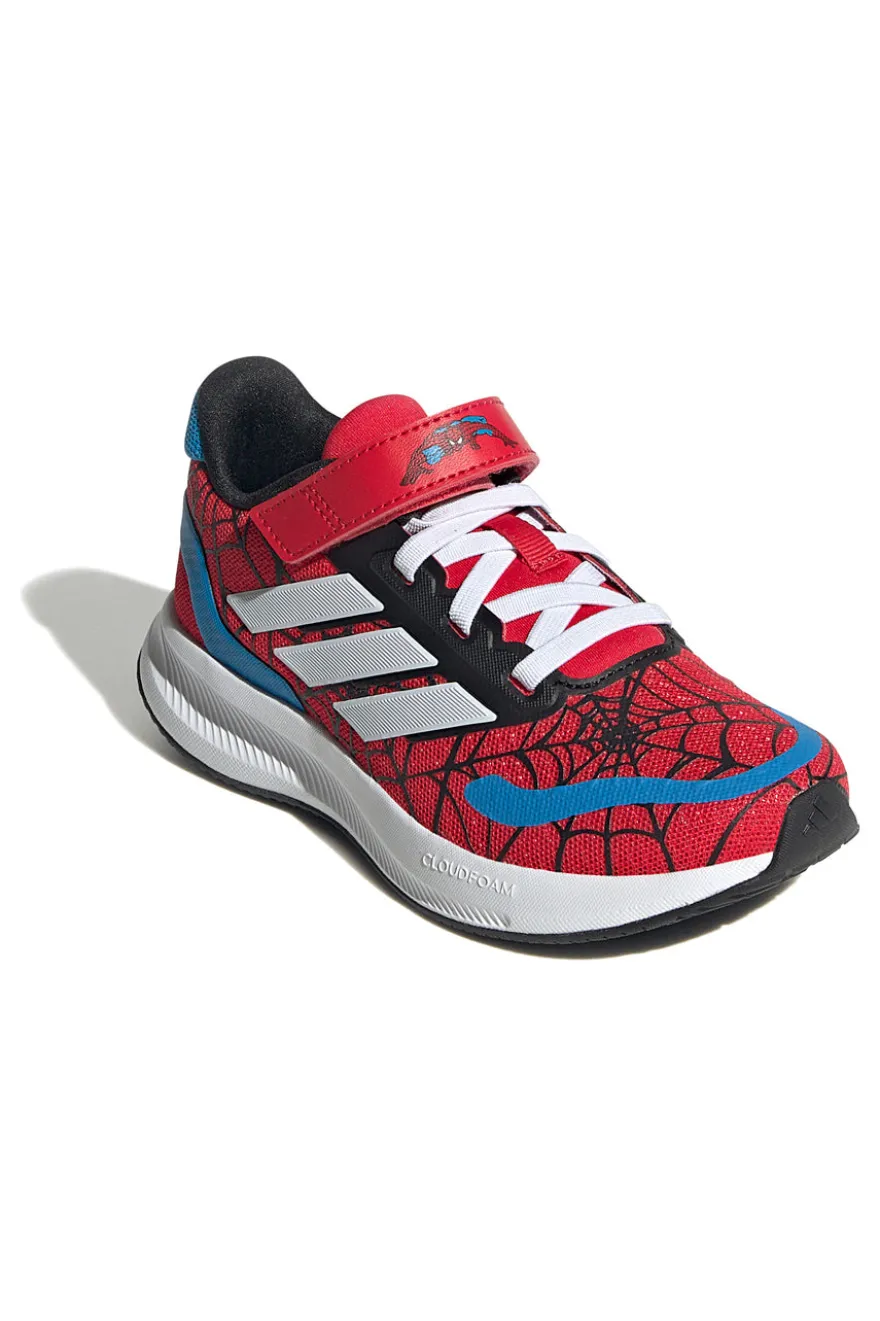 Scarpe da running rosse con grafica Spider-Man e chiusura a strappo Adidas Runfalcon Spiderman EL C