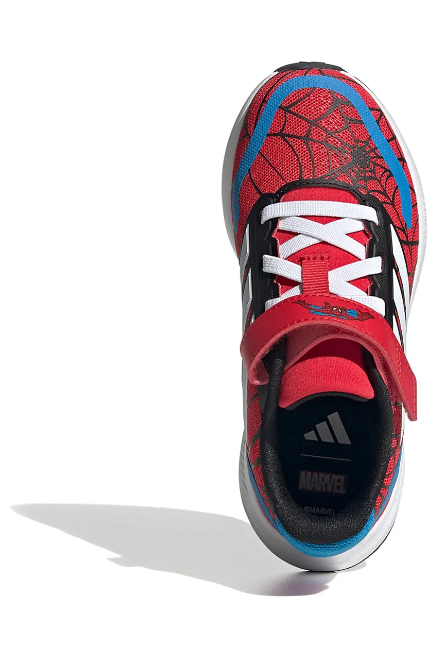 Scarpe da running rosse con grafica Spider-Man e chiusura a strappo Adidas Runfalcon Spiderman EL C