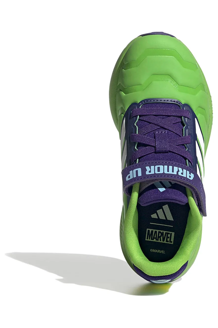 Scarpe da running verdi Iron Hulk con suola Cloudfoam Adidas Runfalcon 5 EL C