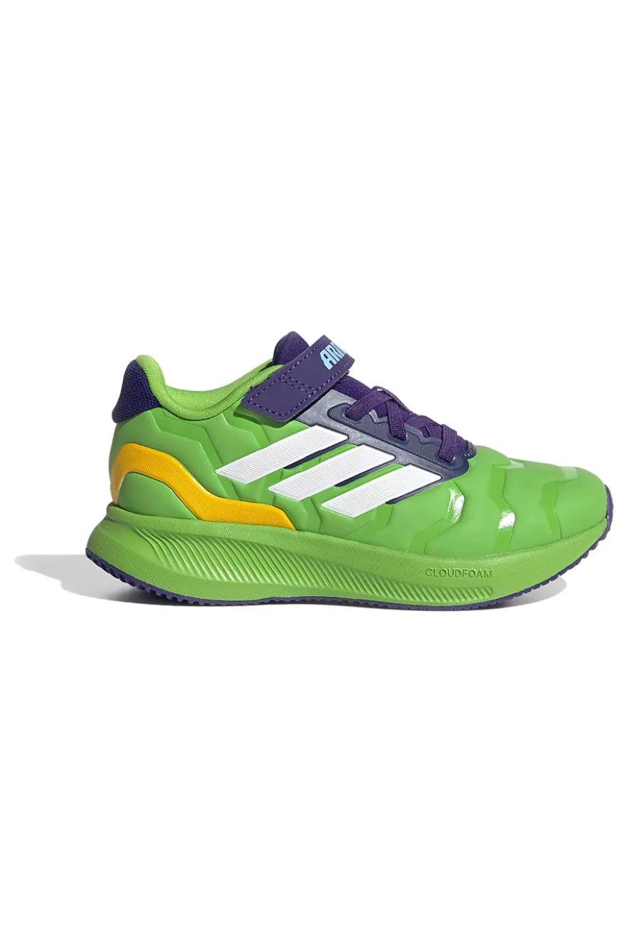 Scarpe da running verdi Iron Hulk con suola Cloudfoam Adidas Runfalcon 5 EL C