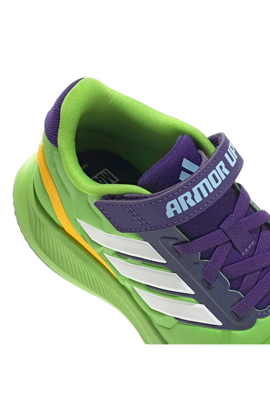 Scarpe da running verdi Iron Hulk con suola Cloudfoam Adidas Runfalcon 5 EL C